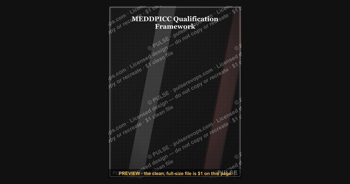 MEDDPICC Qualification Framework — Banner — figure 1