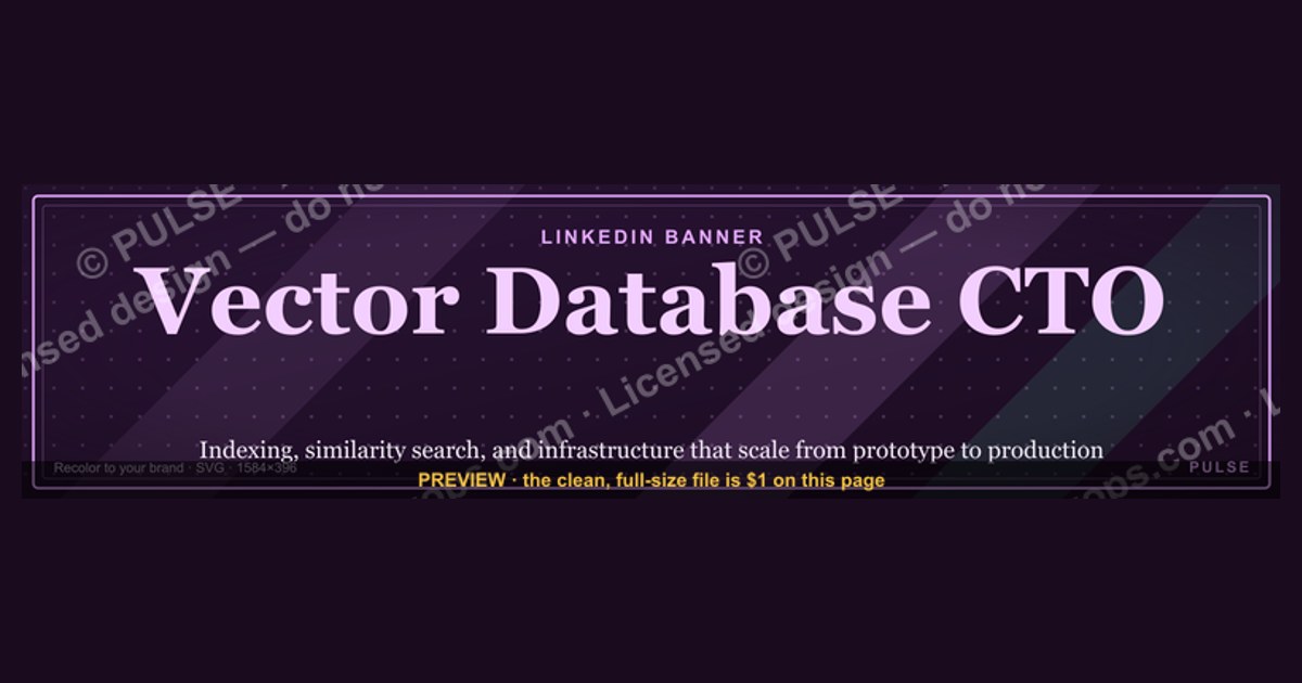 Vector Database CTO — LinkedIn Banner