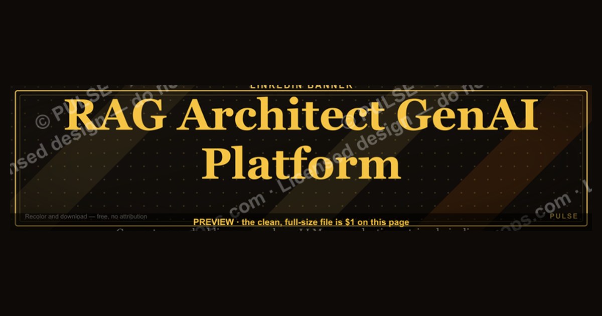 RAG Architect GenAI Platform — LinkedIn Banner