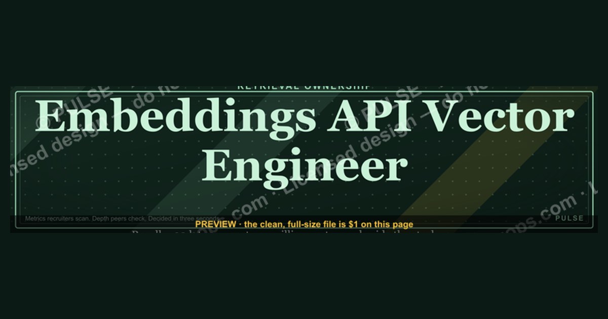 Embeddings API Vector Engineer — LinkedIn Banner