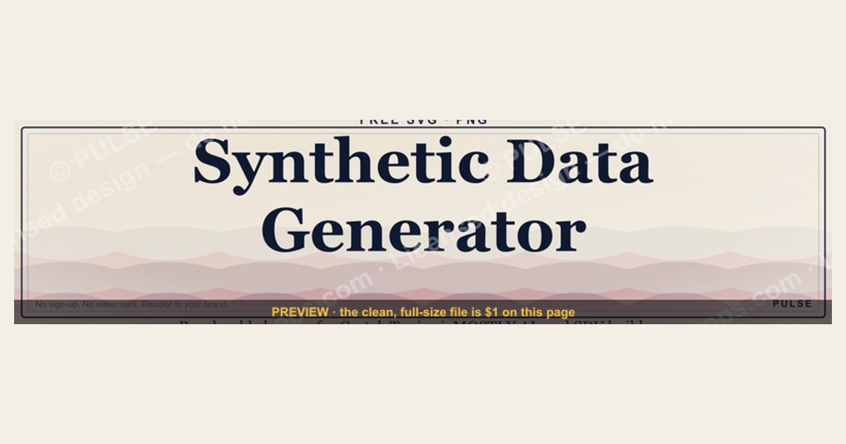 Synthetic Data Generator — LinkedIn Banner