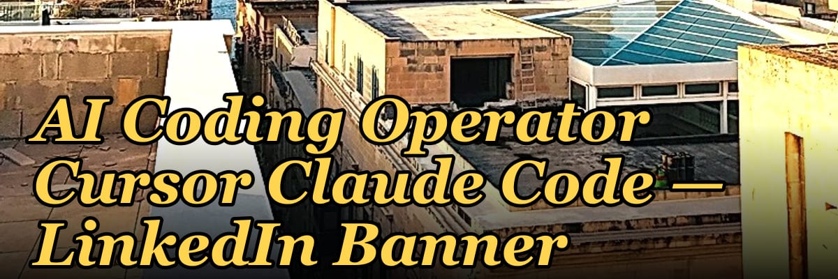 AI Coding Operator Cursor Claude Code — LinkedIn Banner