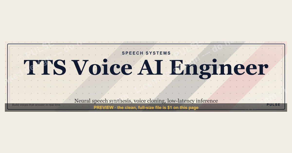 TTS Voice AI Engineer — LinkedIn Banner