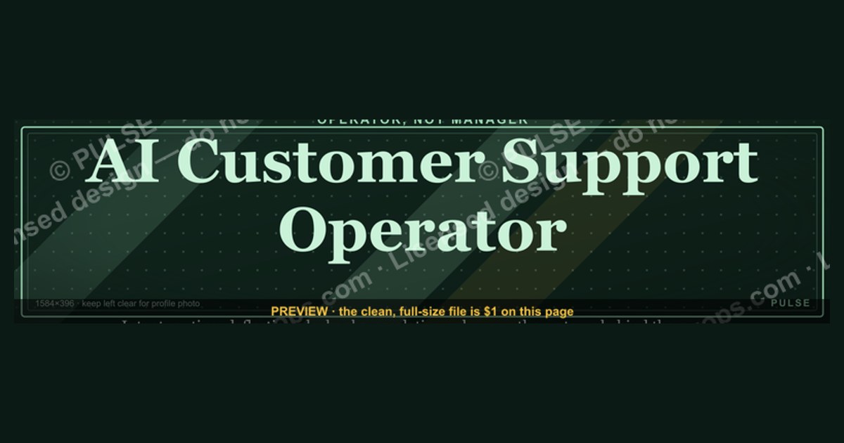 AI Customer Support Operator — LinkedIn Banner