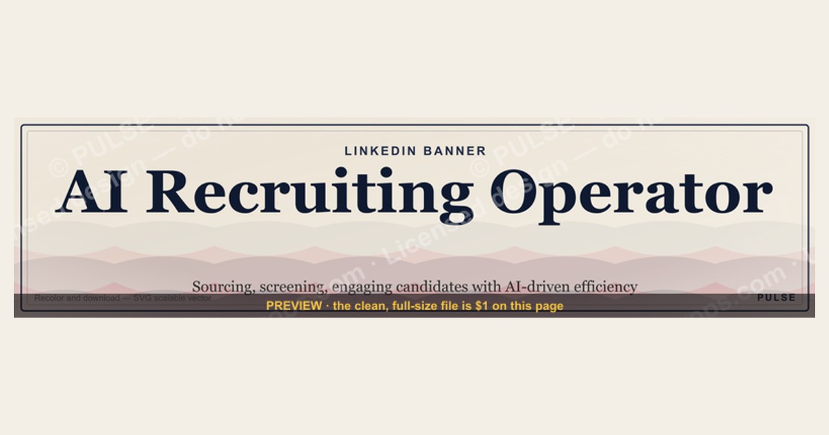 AI Recruiting Operator — LinkedIn Banner