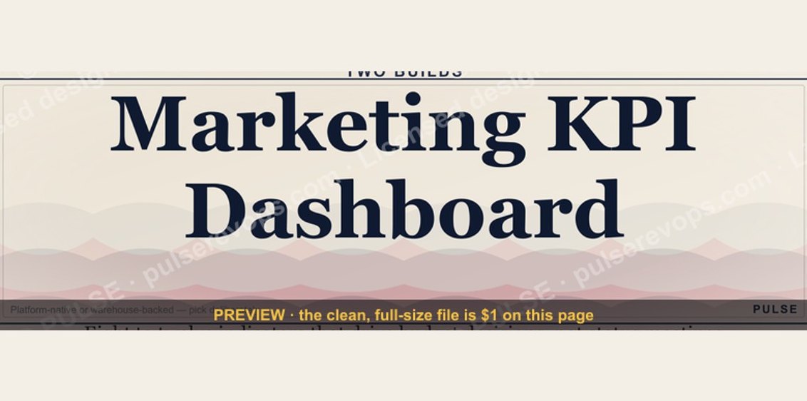 Marketing KPI Dashboard