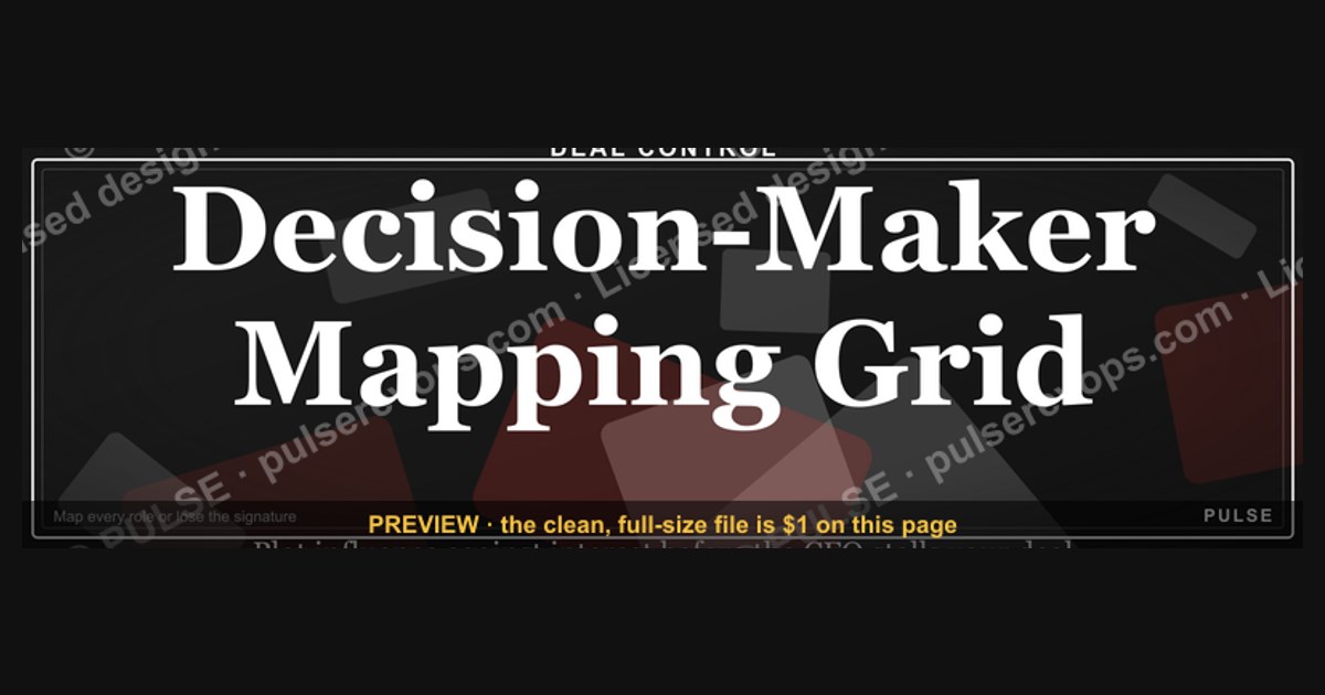 Decision-Maker Mapping Grid