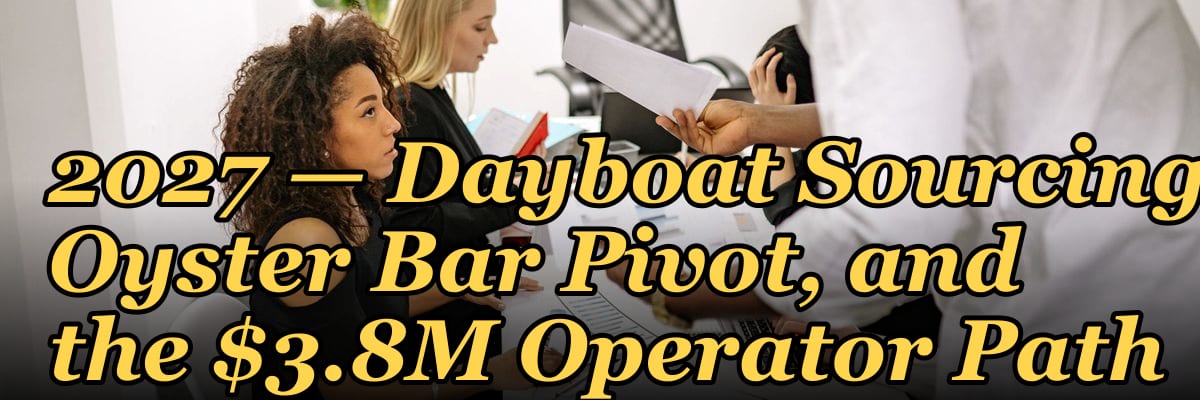 Fish Market GTM Playbook 2027 — Dayboat Sourcing, Oyster Bar Pivot, and the $3.8M Operator Path