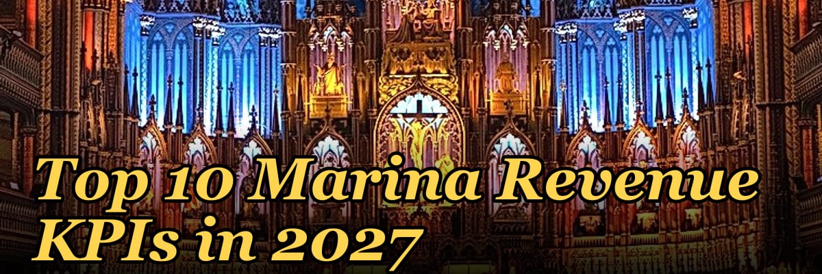 marina financial dashboard on laptop