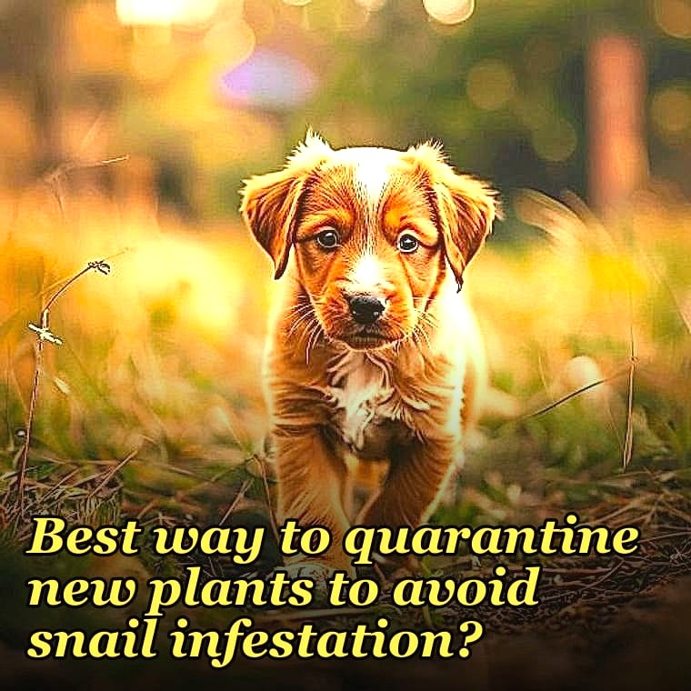 Best way to quarantine new plants to avoid snail infestation?