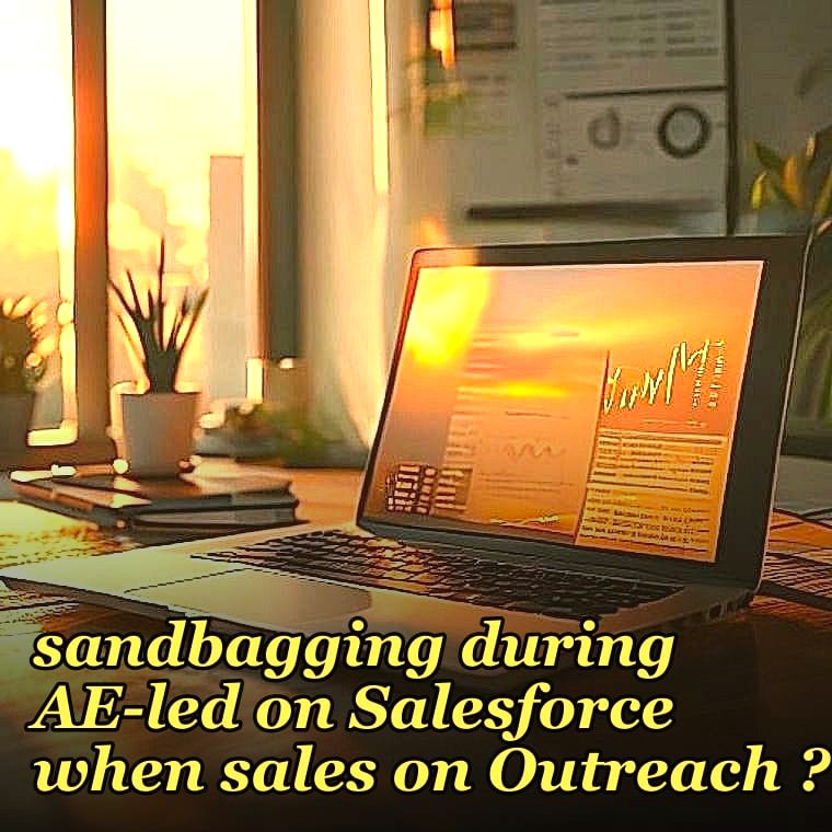 What is the RevOps playbook for forecast sandbagging during AE-led on Salesforce when sales on Outreach ?