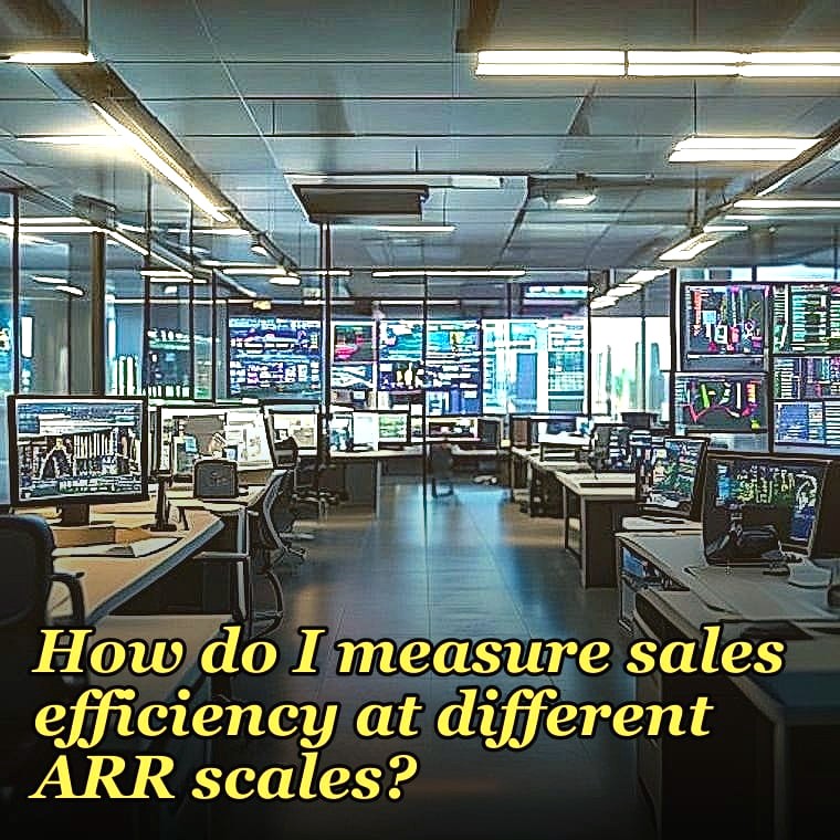 How do I measure sales efficiency at different ARR scales?