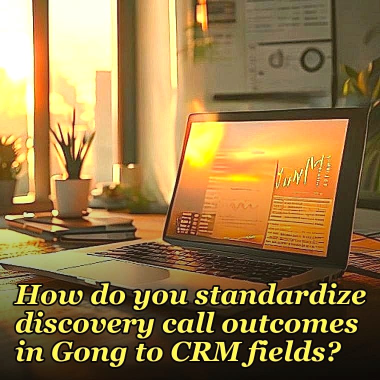 How do you standardize discovery call outcomes in Gong to CRM fields?