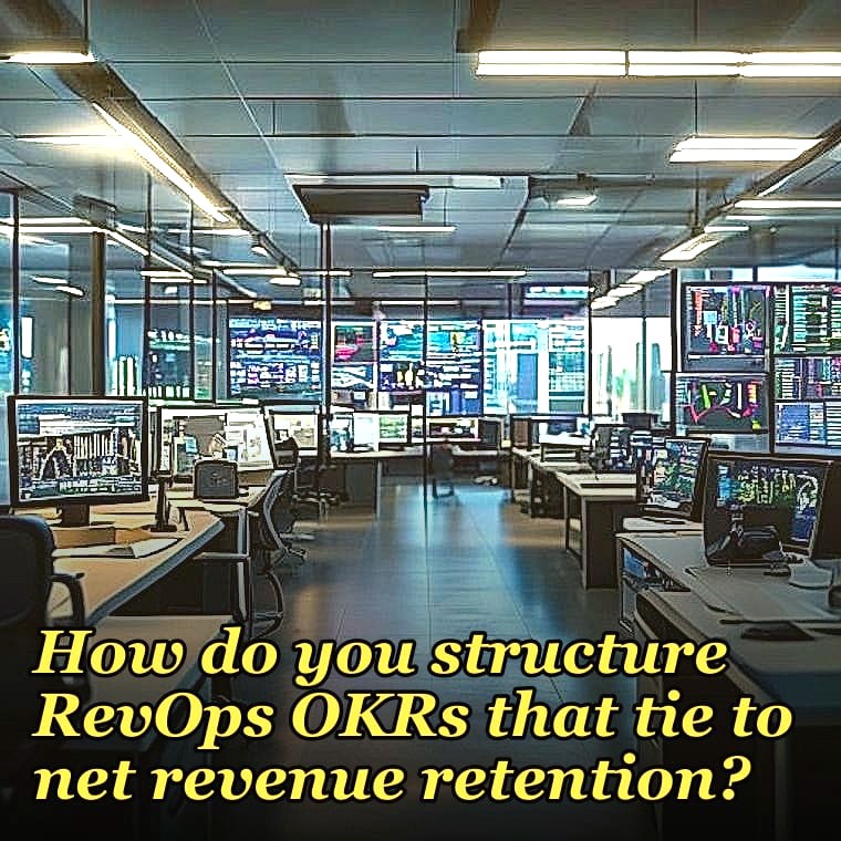 How do you structure RevOps OKRs that tie to net revenue retention?