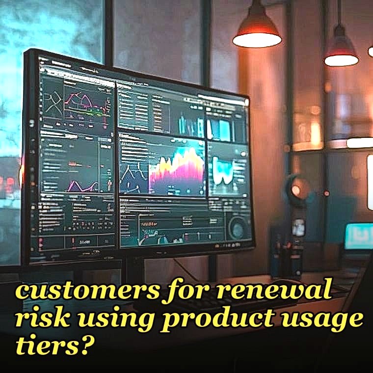 How do you segment customers for renewal risk using product usage tiers?
