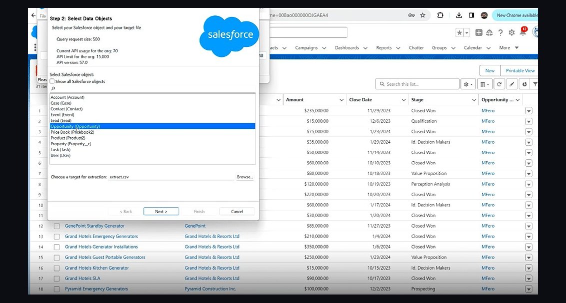 How do you integrate Salesforce opportunity data into Palantir Foundry for account planning in 2027?
