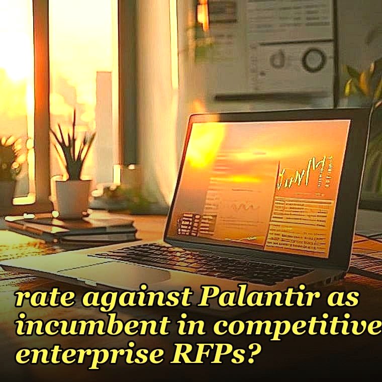 How do you measure win rate against Palantir as incumbent in competitive enterprise RFPs?