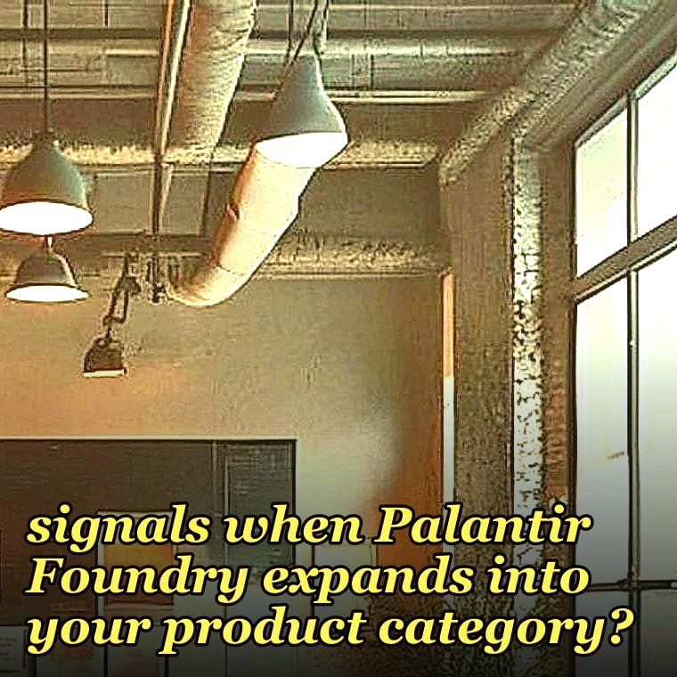 How do you track competitive displacement signals when Palantir Foundry expands into your product category?
