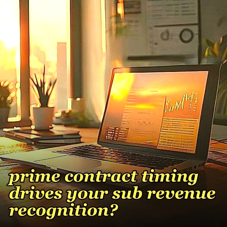 How do you reconcile bookings when Palantir prime contract timing drives your sub revenue recognition?