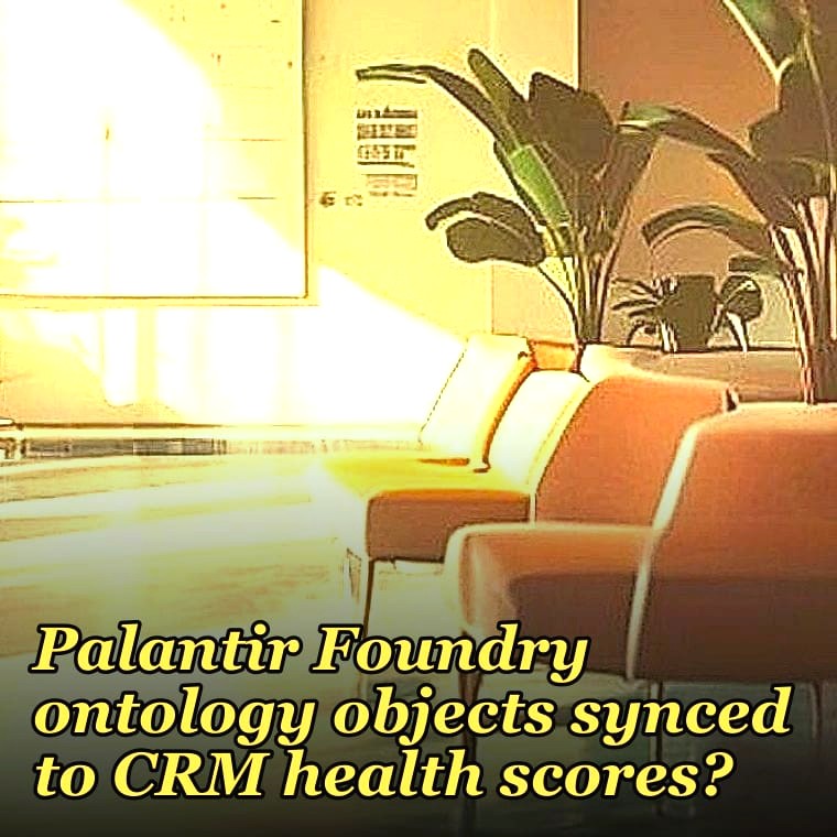 How do you measure expansion revenue from Palantir Foundry ontology objects synced to CRM health scores?