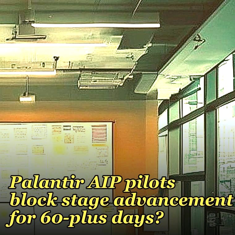 How do you run weekly forecast calls when Palantir AIP pilots block stage advancement for 60-plus days?