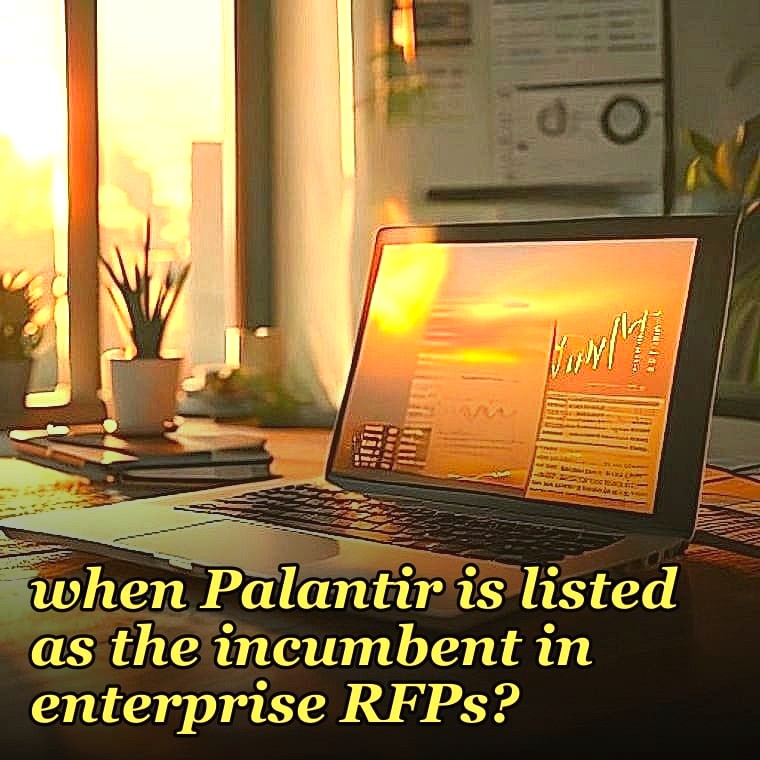How do you measure displacement win rate when Palantir is listed as the incumbent in enterprise RFPs?