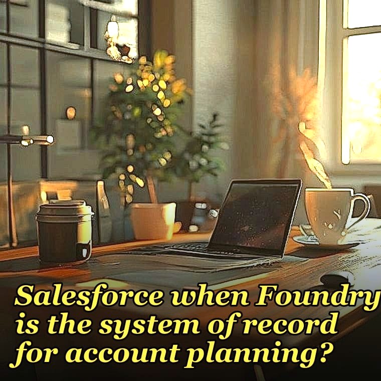 How do you log deal intelligence in Salesforce when Foundry is the system of record for account planning?