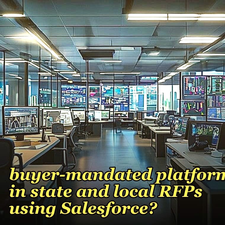 How do you document bookings versus billings timing when Palantir Foundry is the buyer-mandated platform in state and local RFPs using Salesforce?