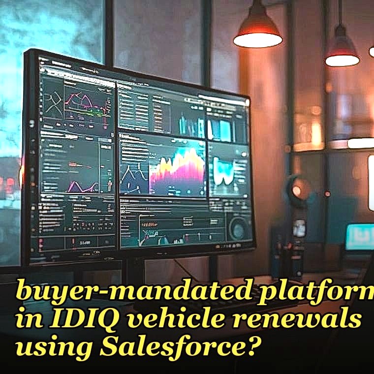 How do you document multi-thread depth when Palantir Foundry is the buyer-mandated platform in IDIQ vehicle renewals using Salesforce?