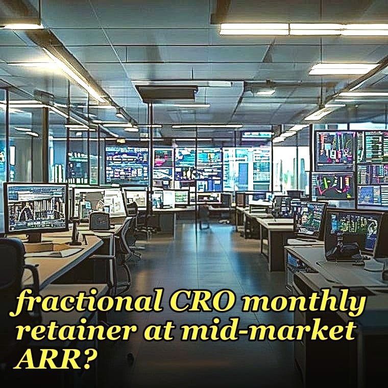 How do you budget for fractional CRO monthly retainer at mid-market ARR?