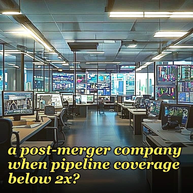 How do you decide if a interim CRO is right for a post-merger company when pipeline coverage below 2x?