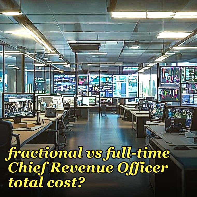 How do you help a first enterprise motion leadership team compare fractional vs full-time Chief Revenue Officer total cost?