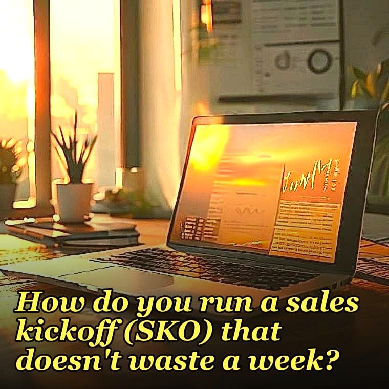 How do you run a sales kickoff (SKO) that doesn't waste a week?
