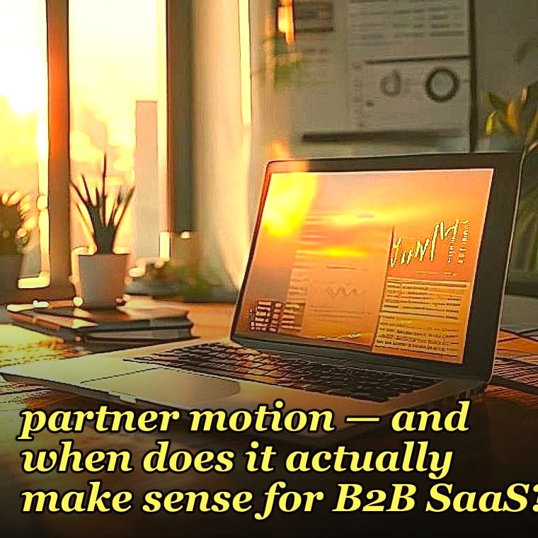 What is a channel partner motion — and when does it actually make sense for B2B SaaS?
