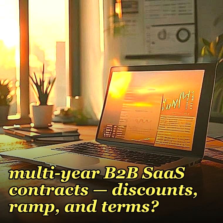 How do you handle multi-year B2B SaaS contracts — discounts, ramp, and terms?