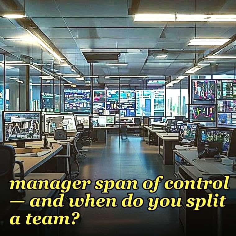 What's the right sales manager span of control — and when do you split a team?