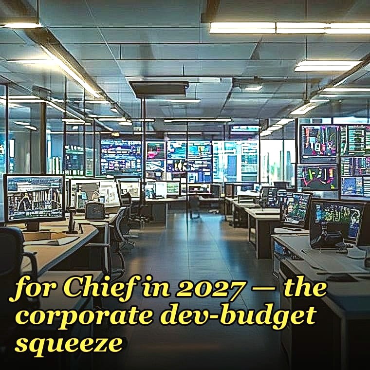 Why your boss won't pay for Chief — the corporate dev-budget squeeze in 2027