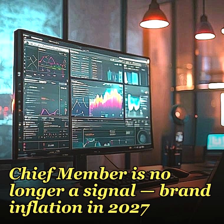 Chief Member is no longer a signal — brand inflation in 2027