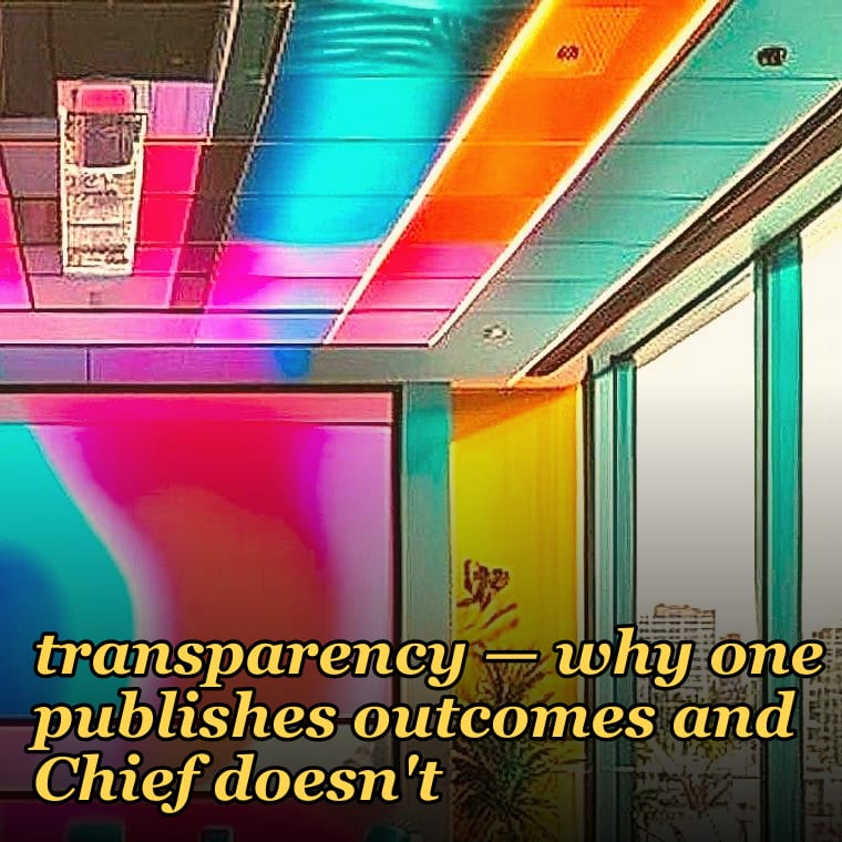 Chief vs Vistage on transparency — why one publishes outcomes and Chief doesn't