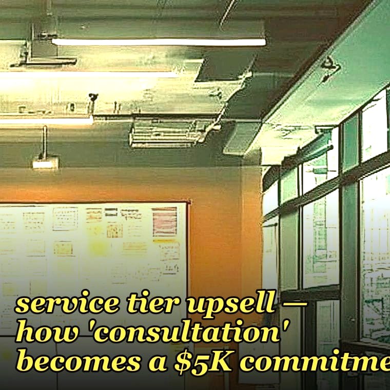 The college recruiting service tier upsell — how 'consultation' becomes a $5K commitment