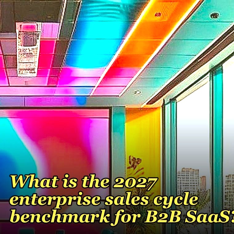 What is the 2027 enterprise sales cycle benchmark for B2B SaaS?