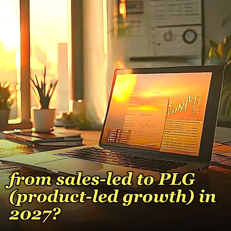 How do you transition from sales-led to PLG (product-led growth) in 2027?