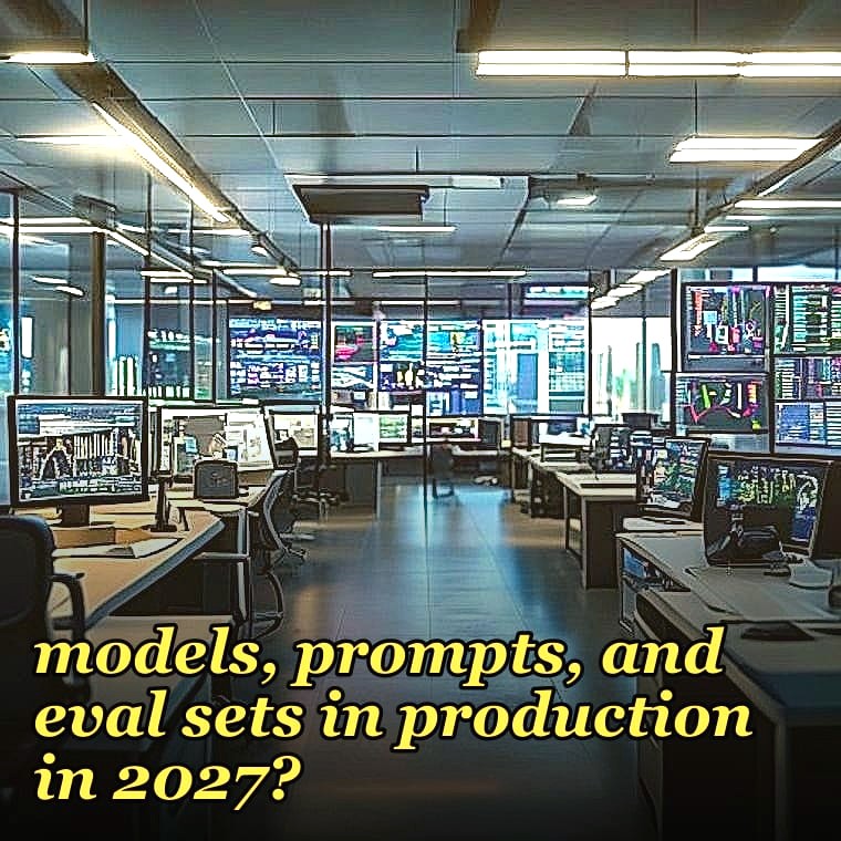 How do you version LLM models, prompts, and eval sets in production in 2027?