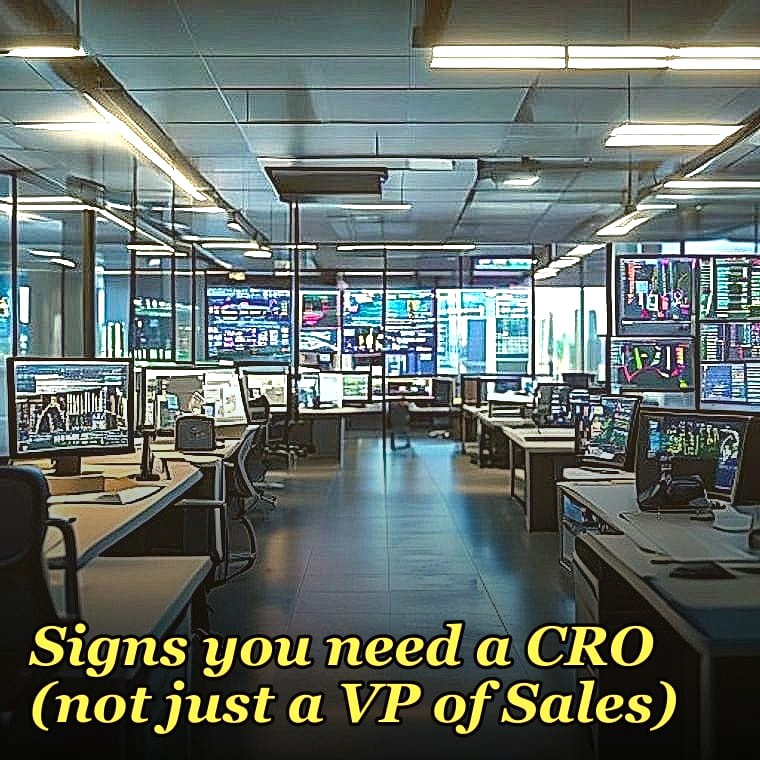 Signs you need a CRO (not just a VP of Sales)