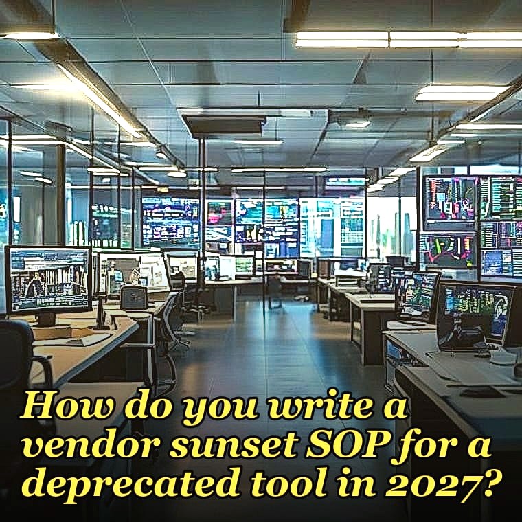 How do you write a vendor sunset SOP for a deprecated tool in 2027?