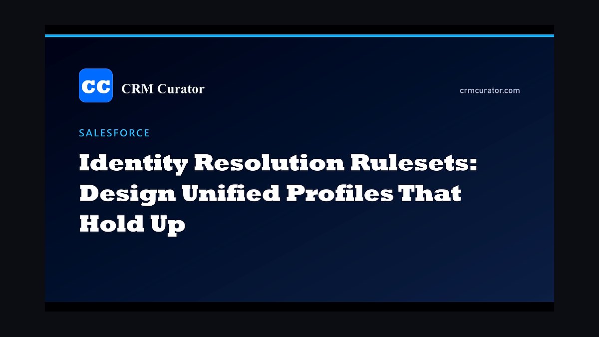 How do you run identity resolution across CRM, billing, and product analytics in 2027?