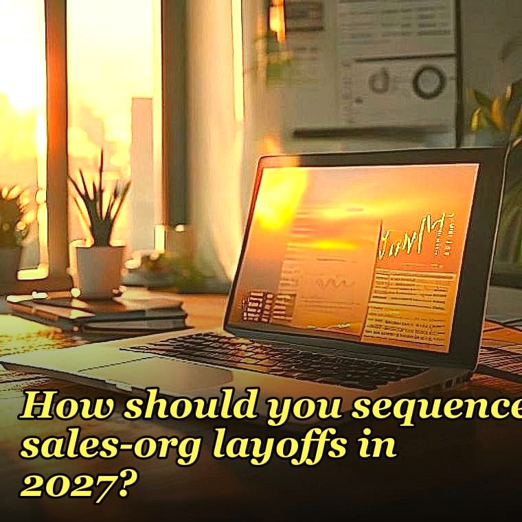 How should you sequence sales-org layoffs in 2027?