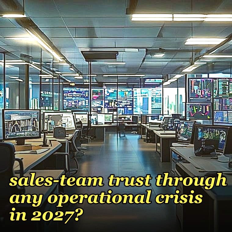 How do you preserve sales-team trust through any operational crisis in 2027?