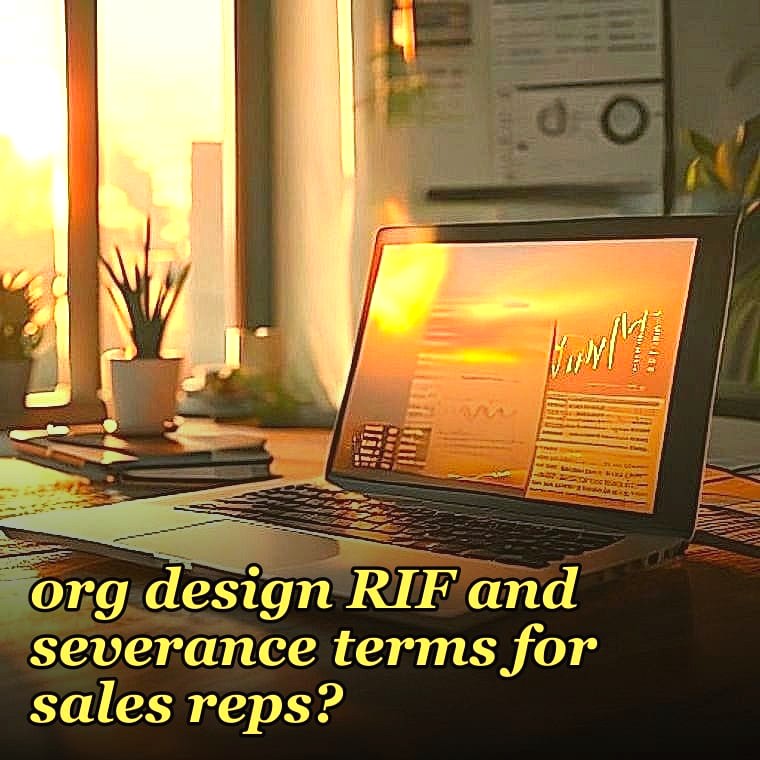How should a 2027 sales org design RIF and severance terms for sales reps?