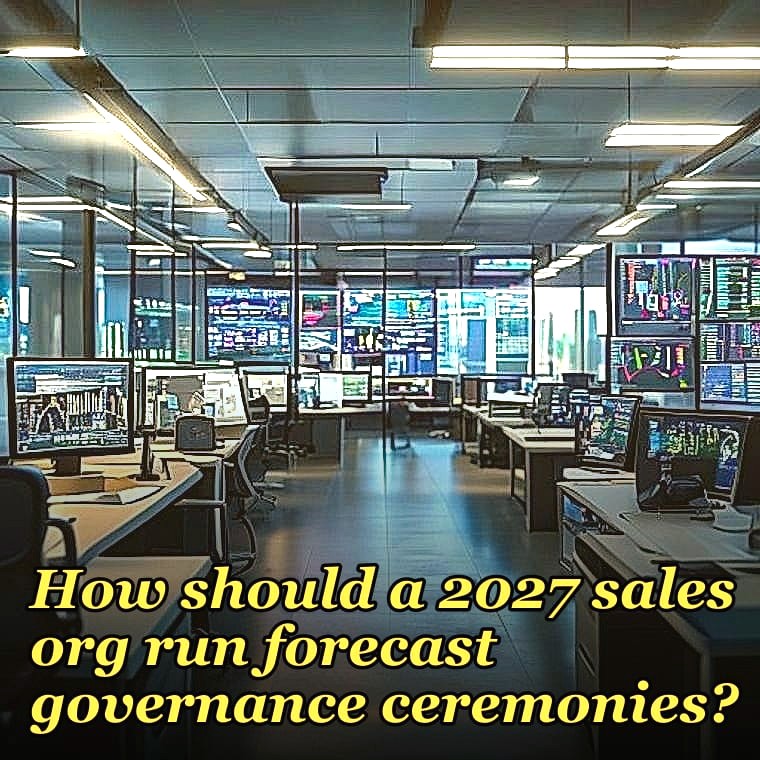 How should a 2027 sales org run forecast governance ceremonies?